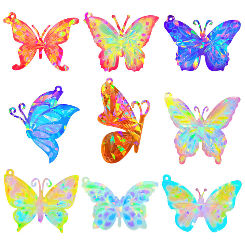 Pack of 9 Holographic Butterfly Jewelry Pendant Silicone Resin Mold 9Pcs