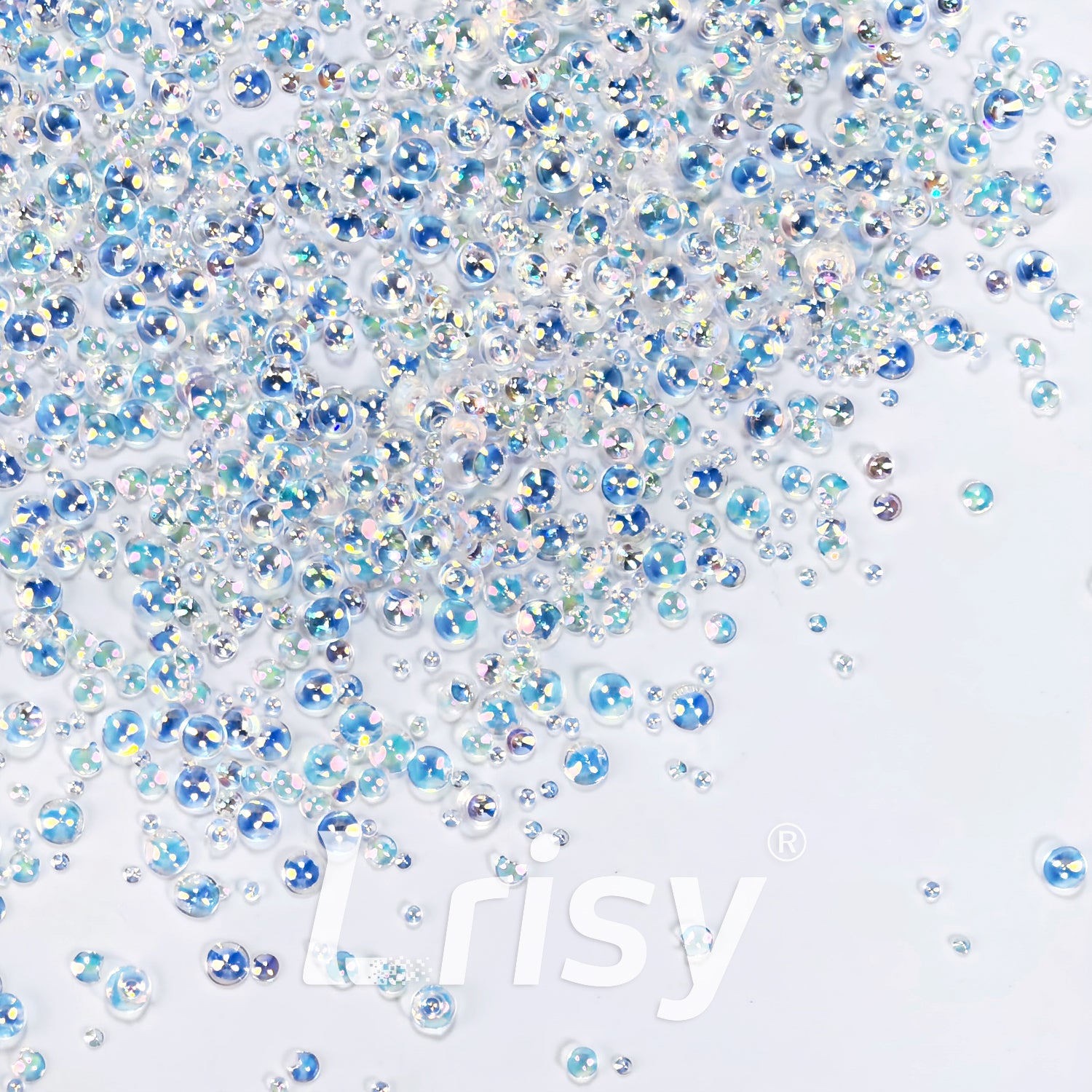 Mixed Iridescent Gold With White 3D Fisheye Bubble Glitter PGY05