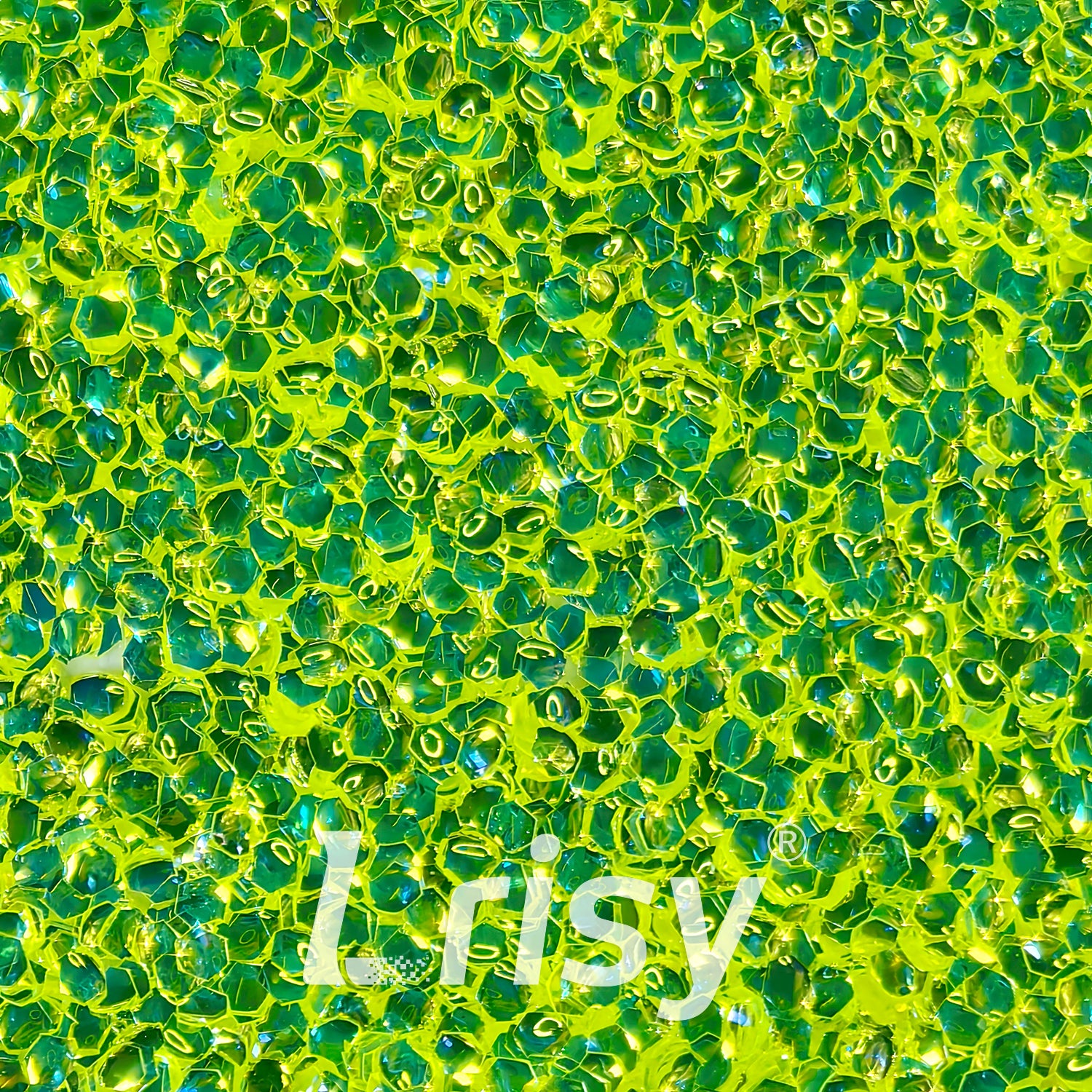 1mm Fluorescent Green 3D Bubble Translucent Glitter C-PPE329