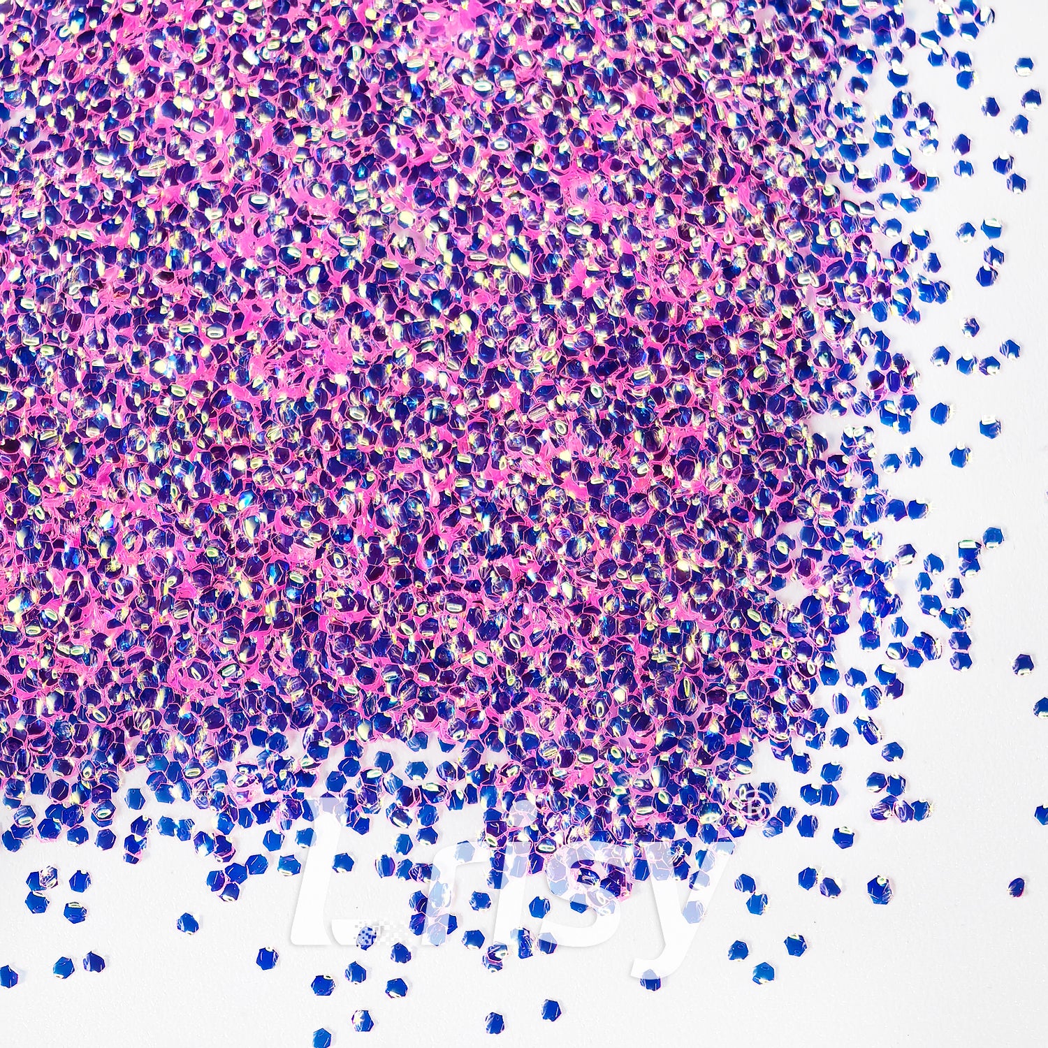 1mm Light Pink 3D Bubble Translucent Glitter C-PPE330
