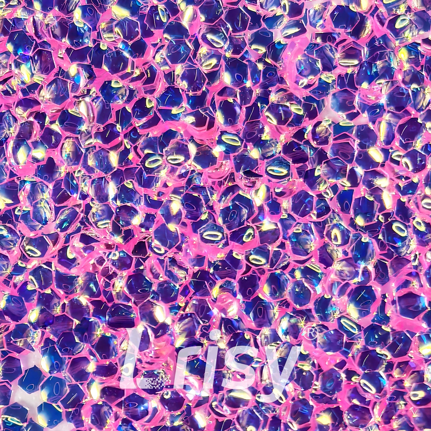 1mm Light Pink 3D Bubble Translucent Glitter C-PPE330