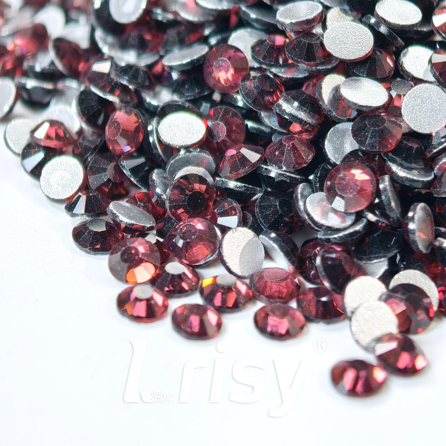 4.6-4.8mm Dark Purple Flat Back Rhinestones FBRS009