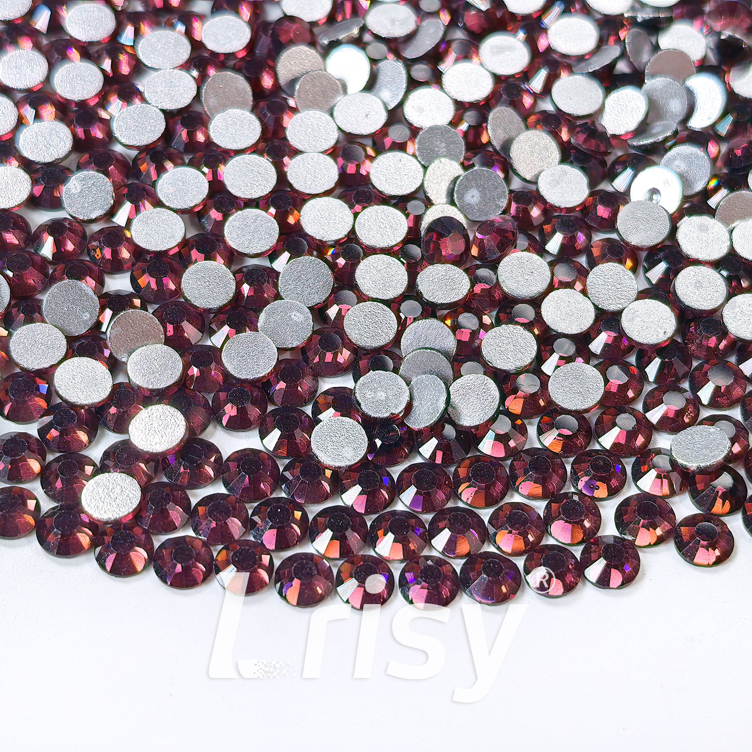 4.6-4.8mm Dark Purple Flat Back Rhinestones FBRS009
