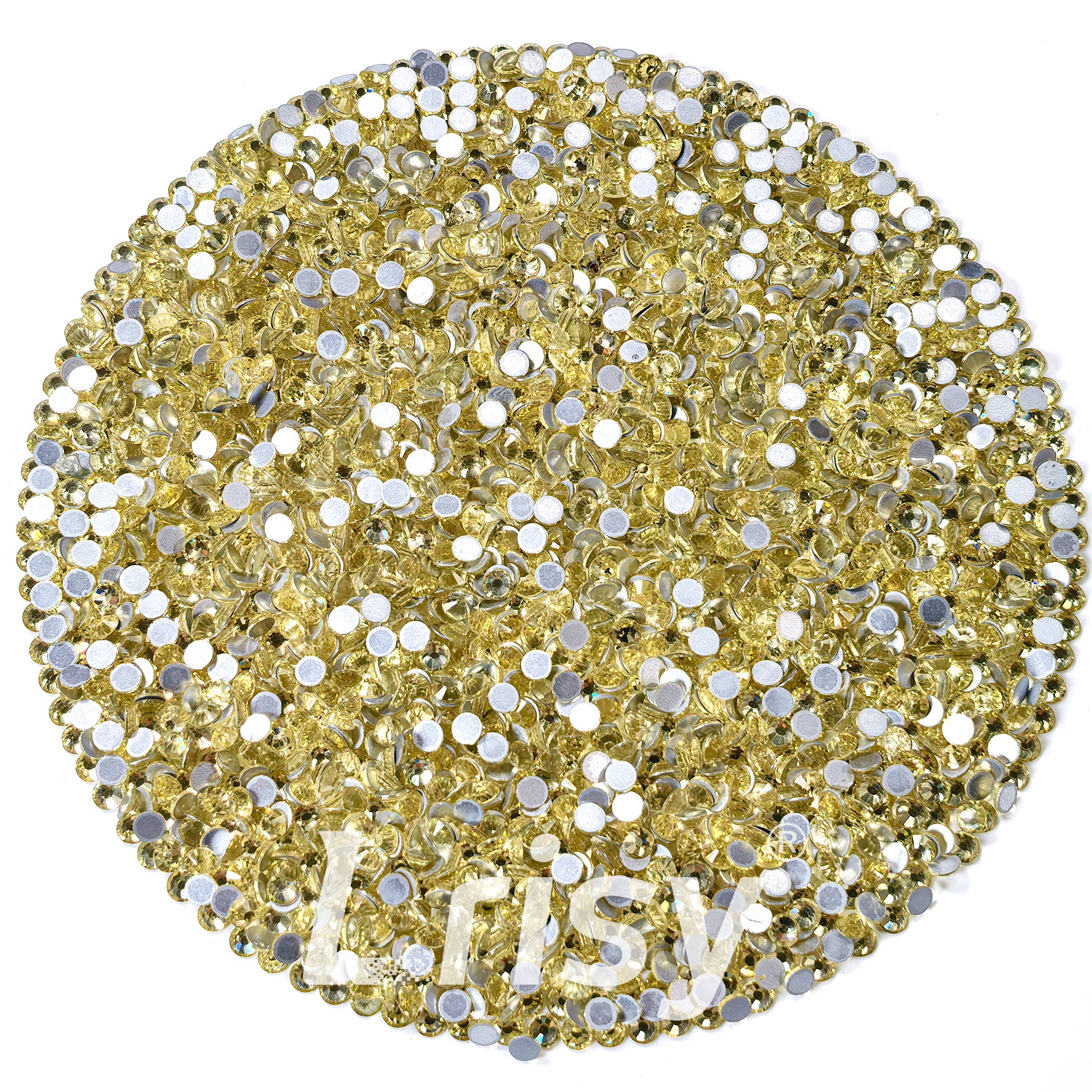 4.6-4.8mm Pale Yellow Flat Back Rhinestones FBRS012