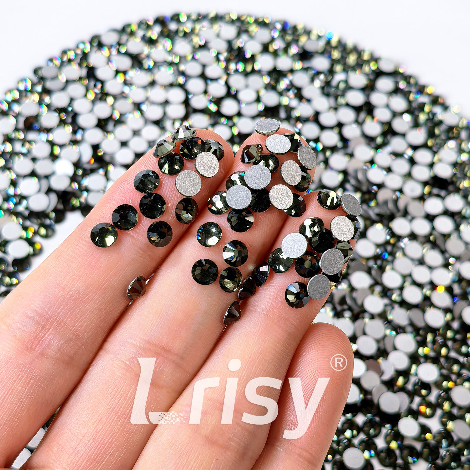 4.6-4.8mm Grey Flat Back Rhinestones FBRS021