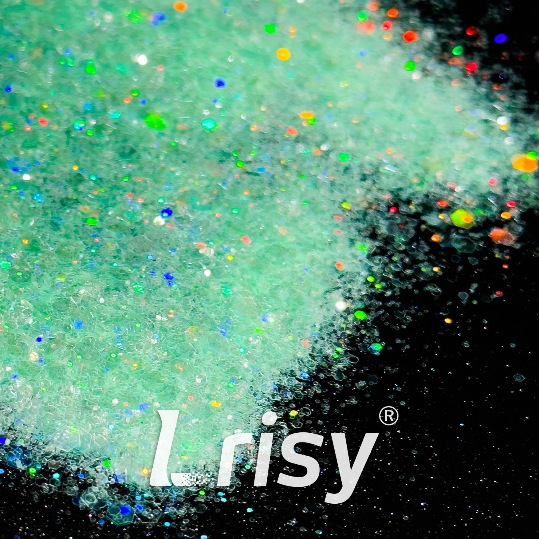 General Mixed Translucent Holographic Green Glitter Hexagon Shaped WT01