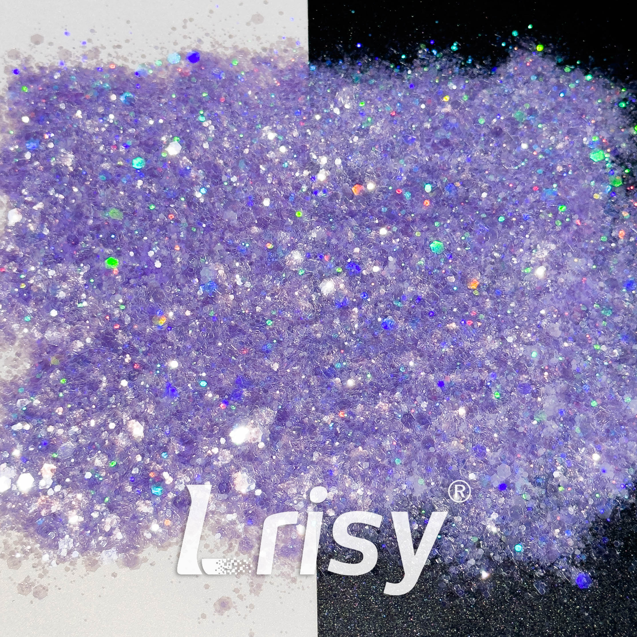 General Mixed Translucent Holographic Purple Glitter Hexagon Shaped WT08