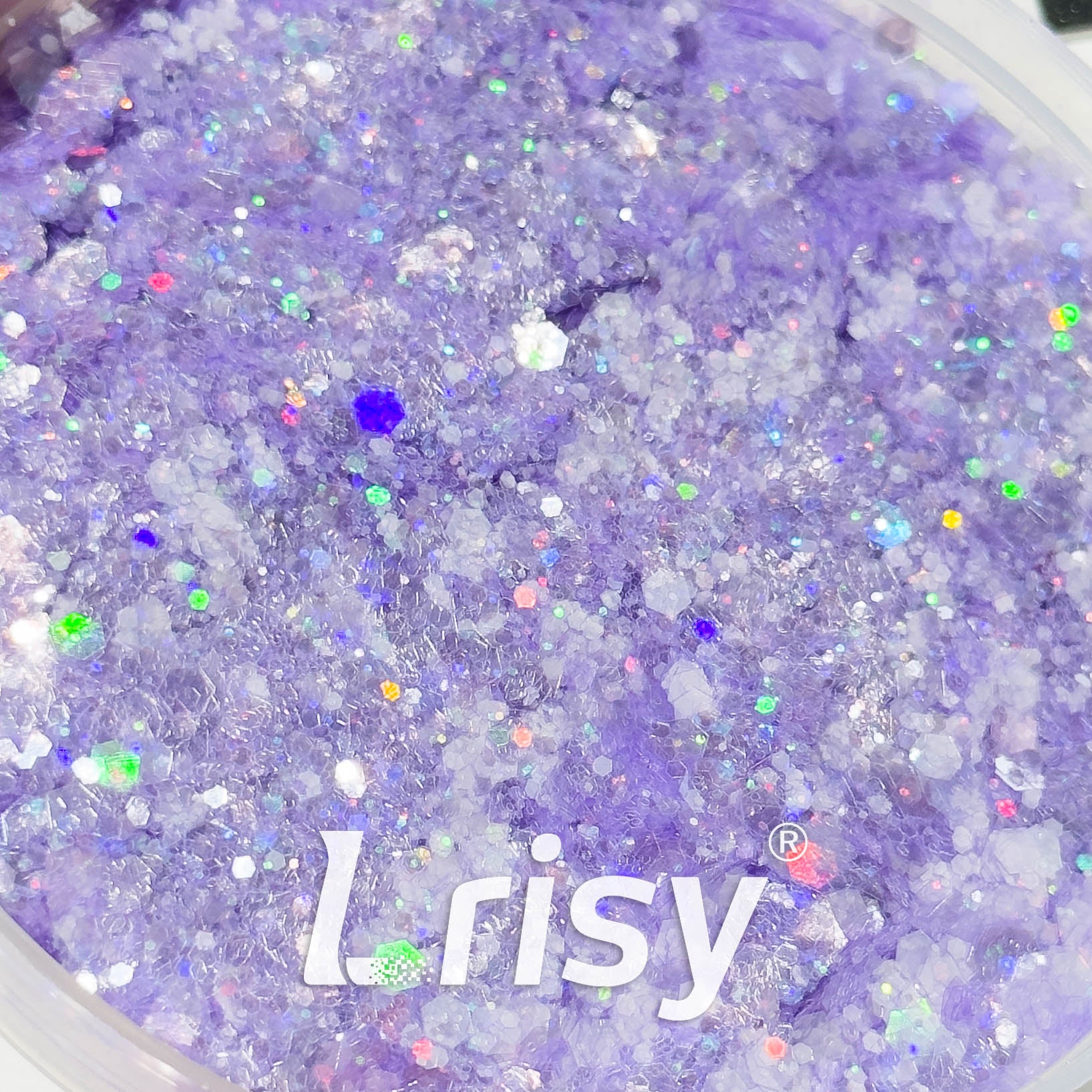 General Mixed Translucent Holographic Purple Glitter Hexagon Shaped WT08