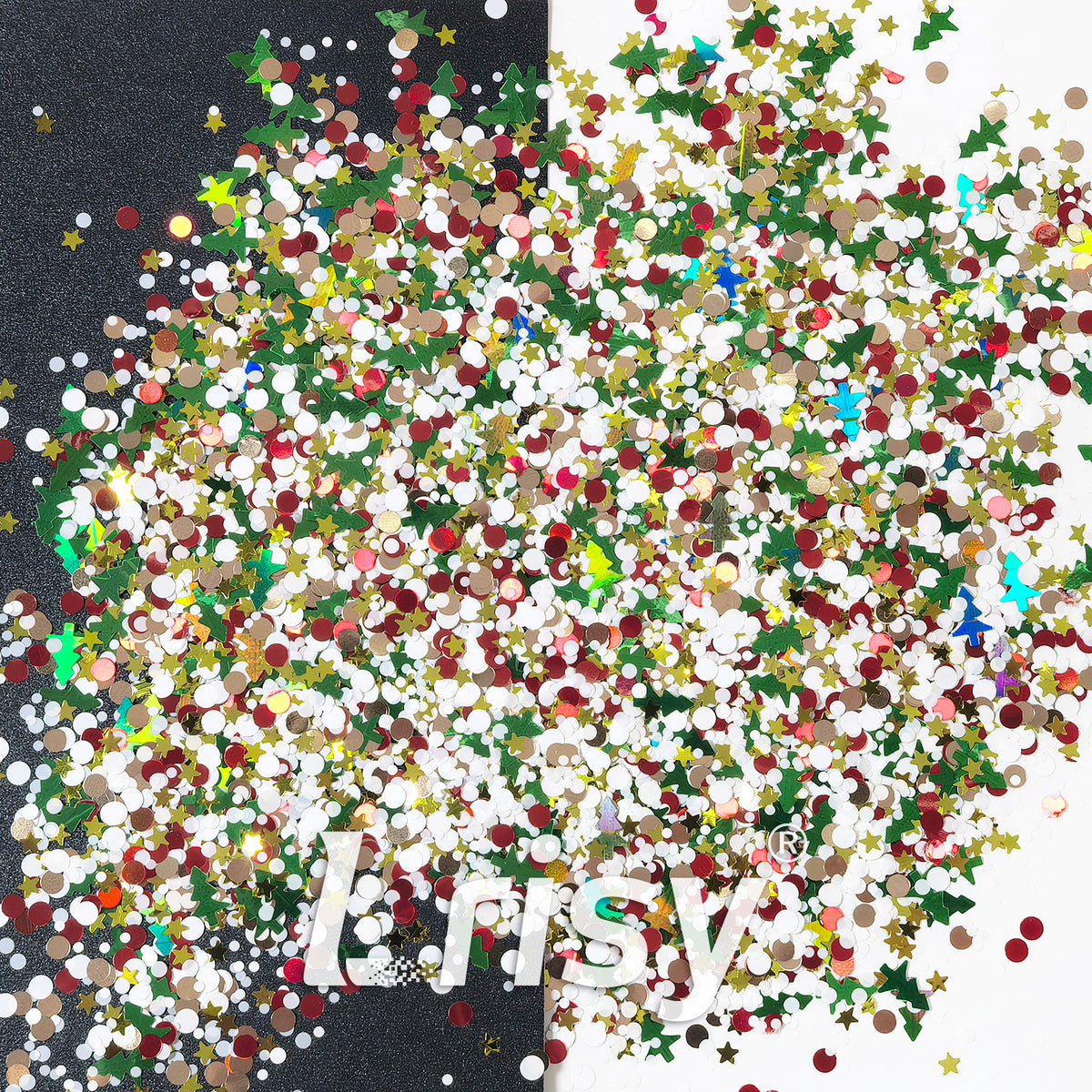 Colorful Christmas Light Custom Mixed Glitter WYF029