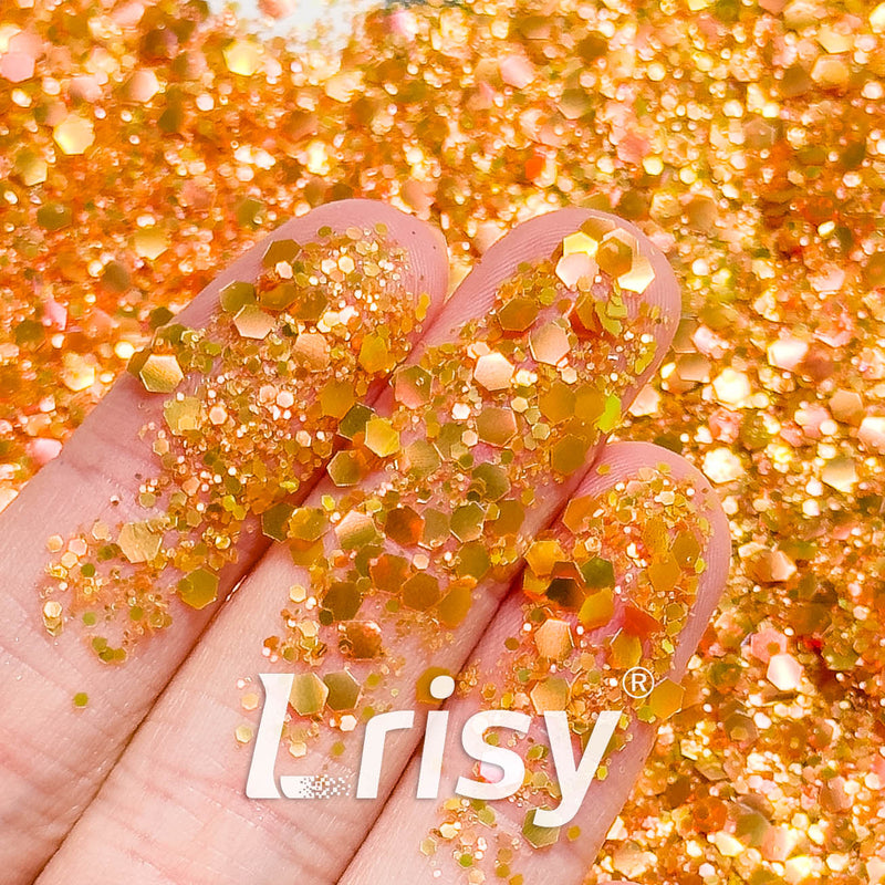 General Mixed Matte Phantom Gold & Orange Glitter YB01