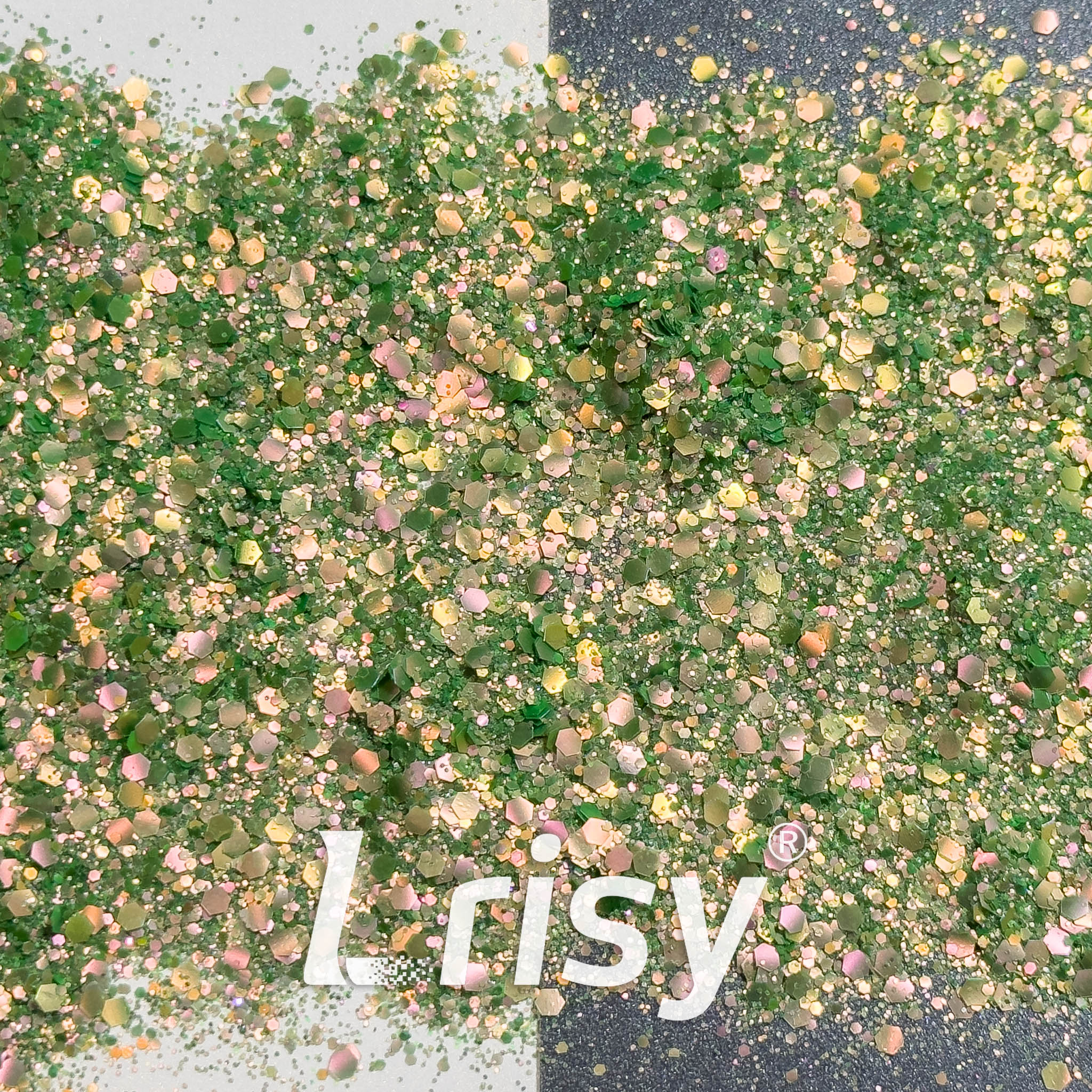 General Mixed Matte Phantom Green & Gold Glitter YB12