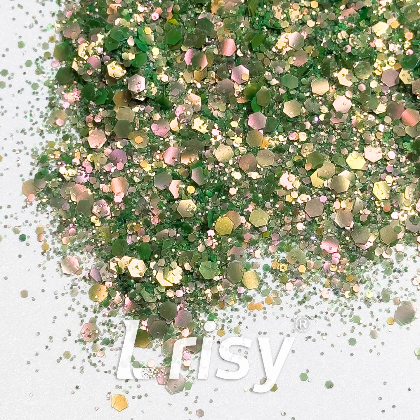 General Mixed Matte Phantom Green & Gold Glitter YB12