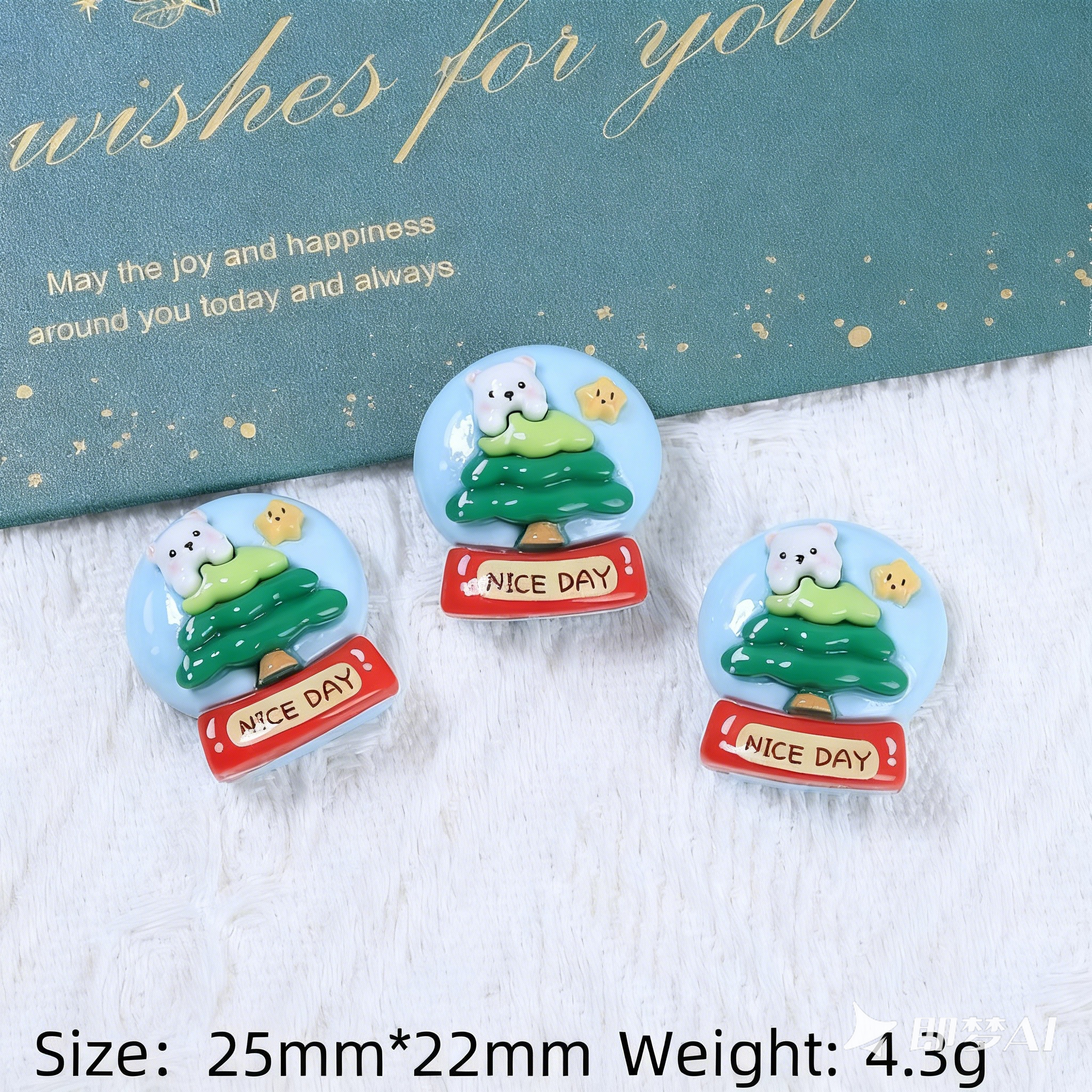 12Pcs Christmas Theme Polymer Clay Slices Set, Soft Clay Charm Decorations for DIY Slime Add-ins, Resin Art, Jewelry Making, Pendant Keychain (2.5-3cm/1-1.2inch)