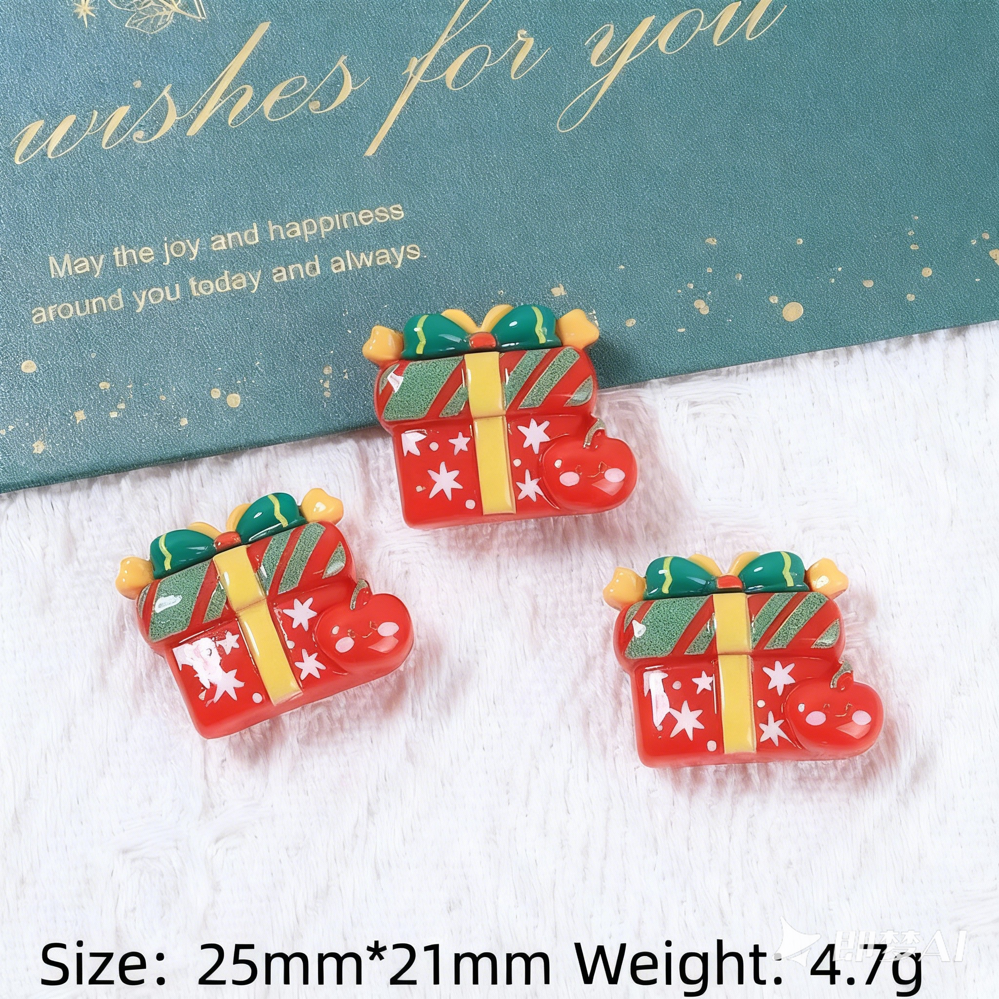 12Pcs Christmas Theme Polymer Clay Slices Set, Soft Clay Charm Decorations for DIY Slime Add-ins, Resin Art, Jewelry Making, Pendant Keychain (2.5-3cm/1-1.2inch)