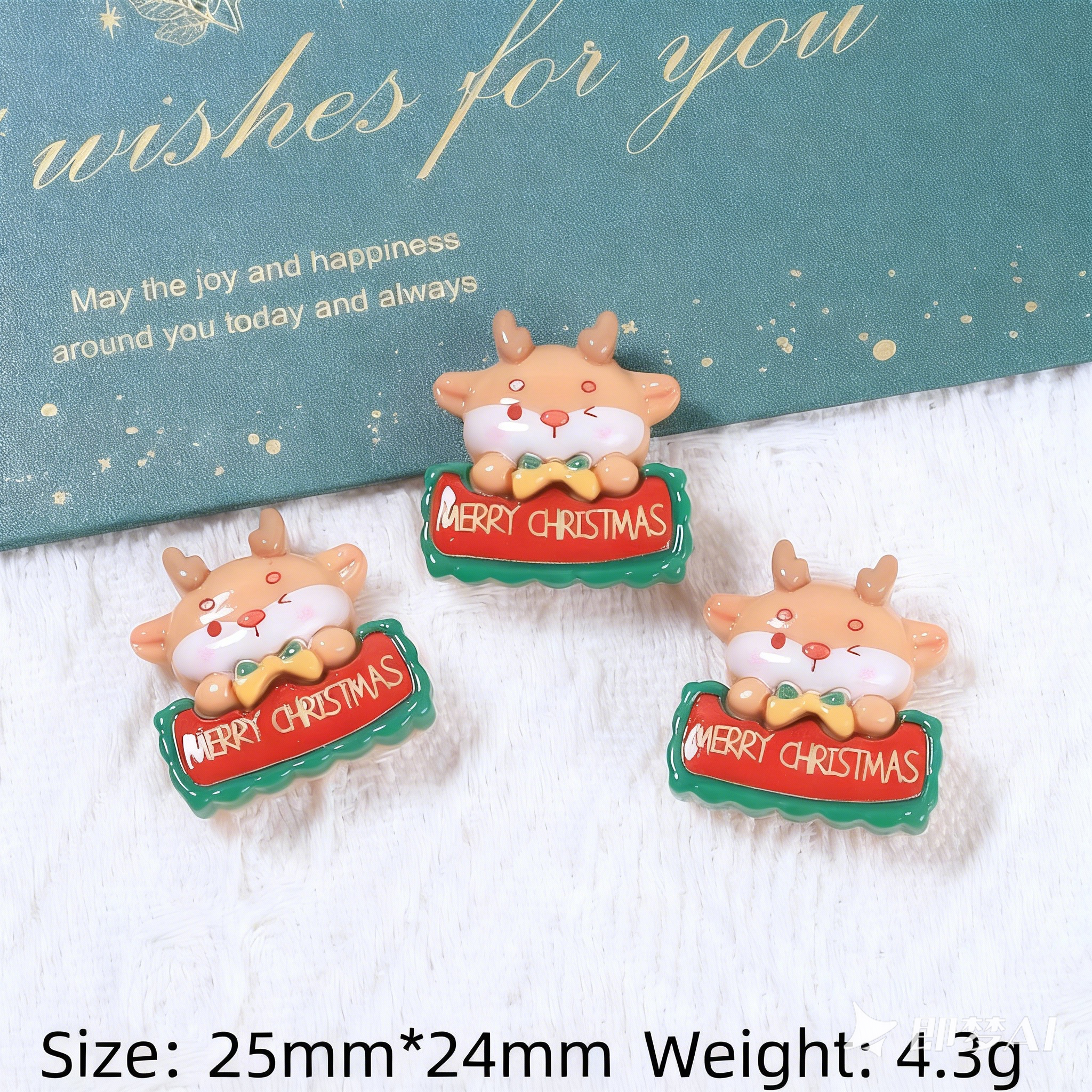 12Pcs Christmas Theme Polymer Clay Slices Set, Soft Clay Charm Decorations for DIY Slime Add-ins, Resin Art, Jewelry Making, Pendant Keychain (2.5-3cm/1-1.2inch)