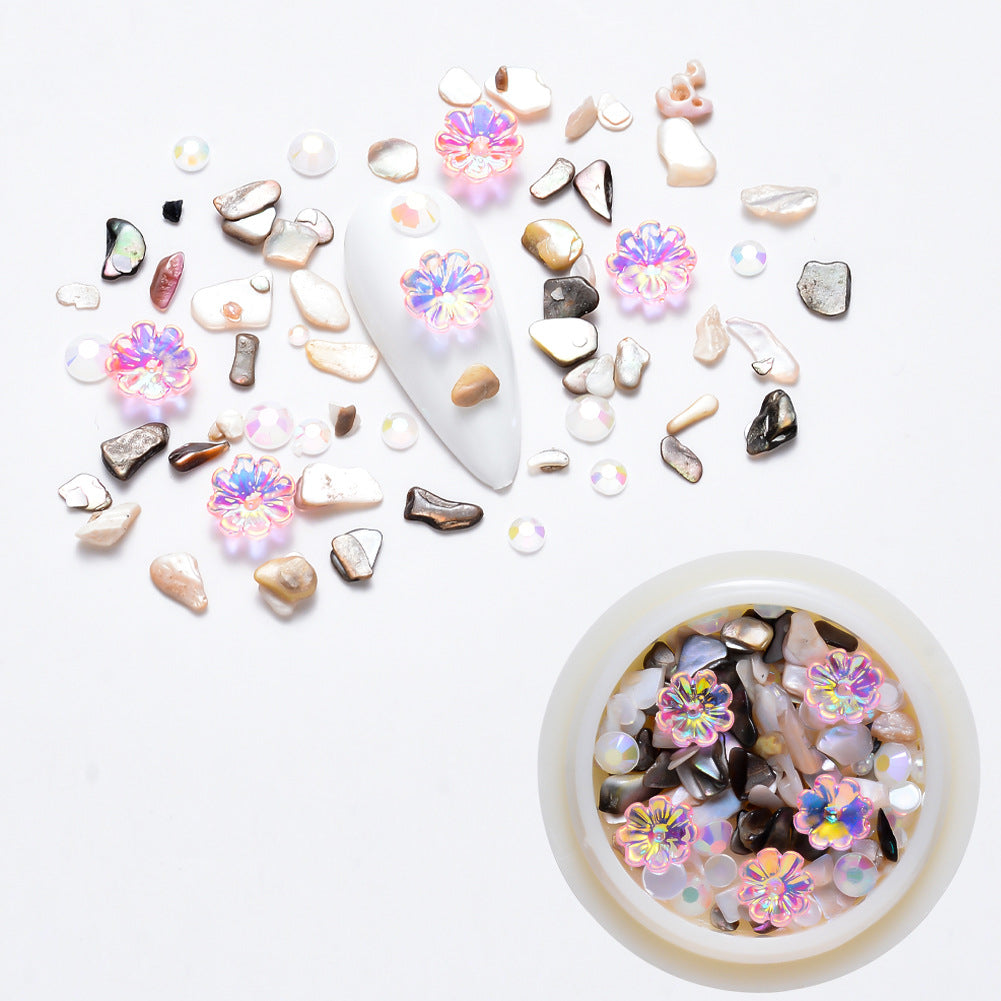 Nail Art Charms Crystal Glass Diamond Floret Special Mix MZ-001