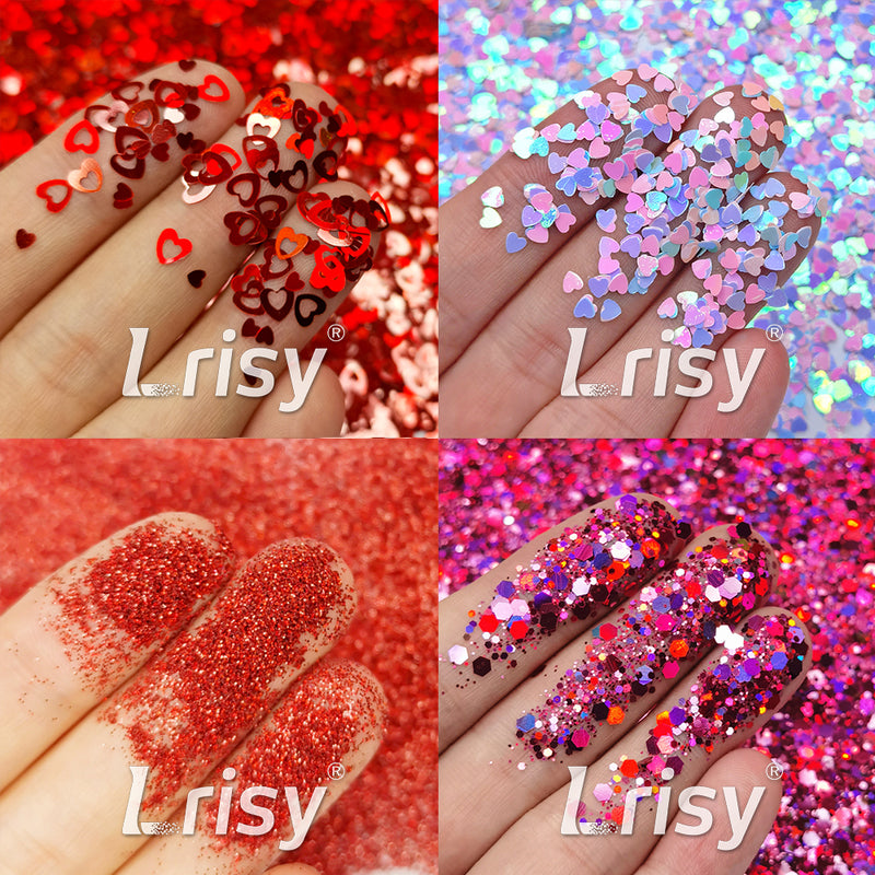 Lrisy Valentine Glitter Special Set/Kits 12 Colors (Total 120g)