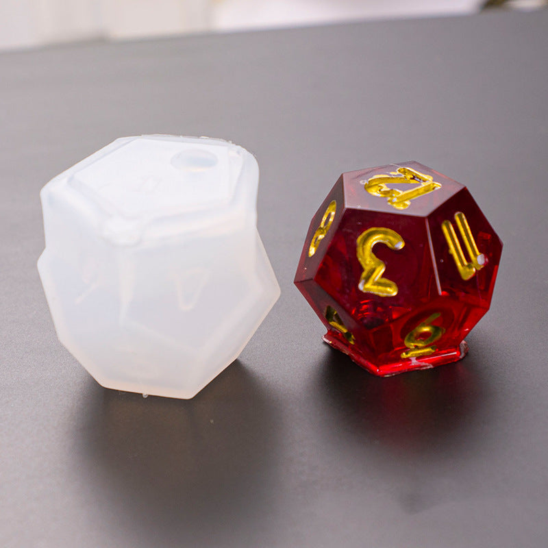 Polyhedral Game Dice Resin Silicone Mold M-LYY-SZ011