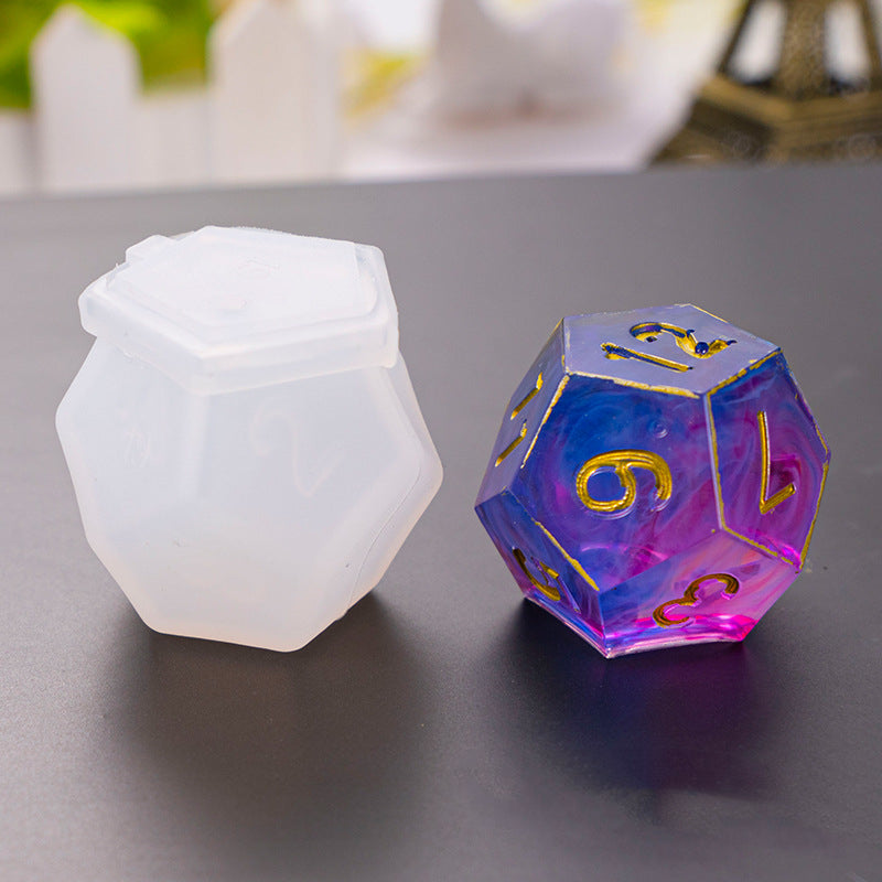 Polyhedral Game Dice Resin Silicone Mold M-LYY-SZ019