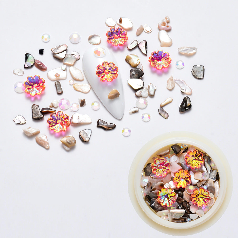 Nail Art Charms Crystal Glass Diamond Floret Special Mix MZ-006