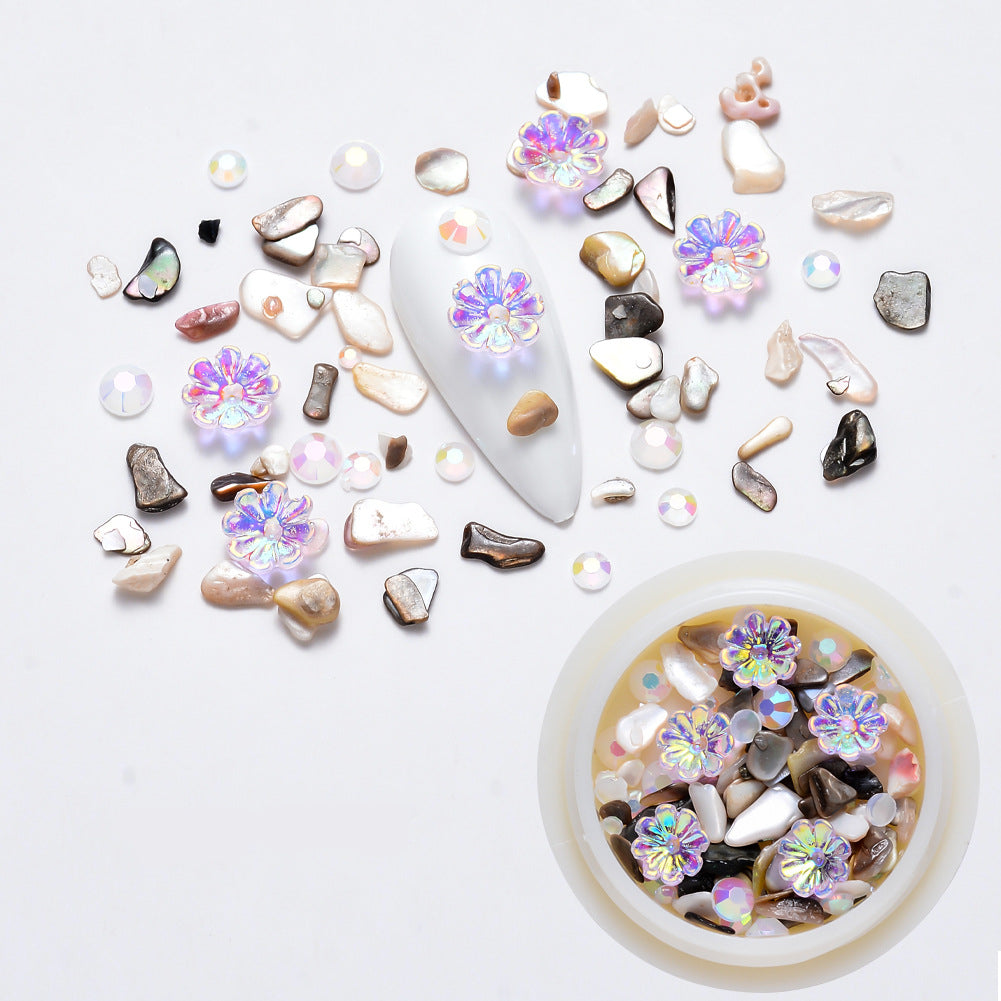 Nail Art Charms Crystal Glass Diamond Floret Special Mix MZ-008