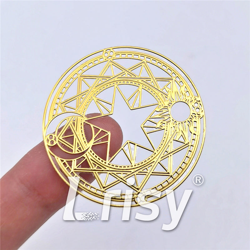 5 Size In 1 Set Celestial Alignment Solar Seal Coppering Metal Sticker Golden Stuffers ZJ301