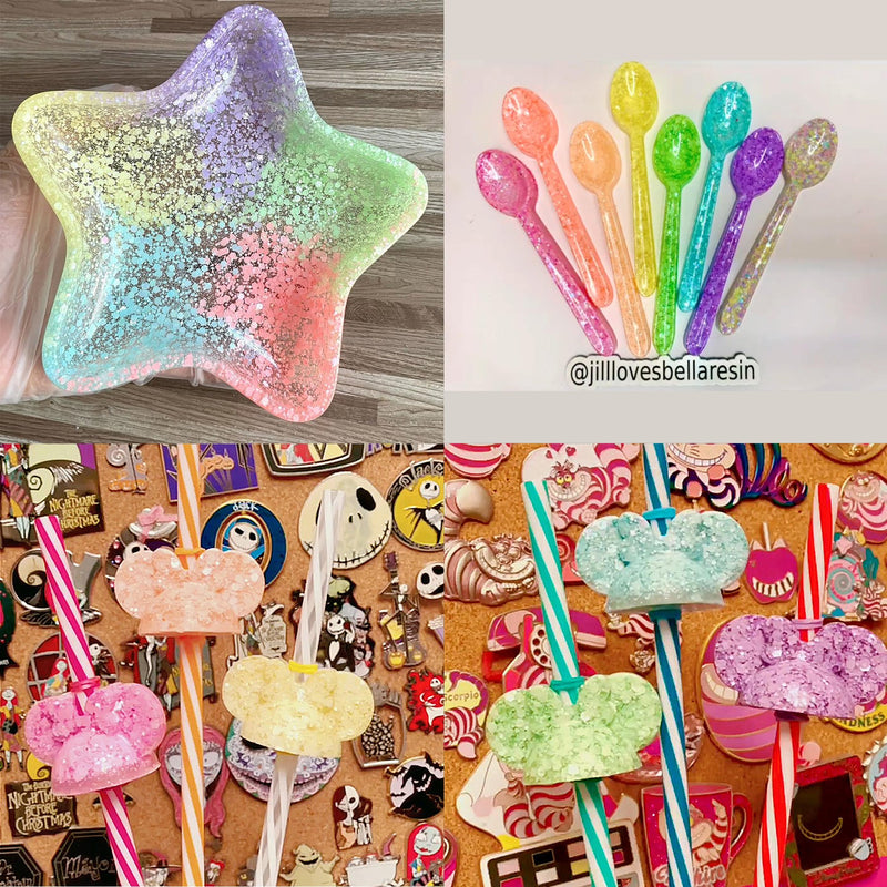 Lrisy Macaron Color Mixed Glitter Set/Kits 9 Colors (Total 90g)