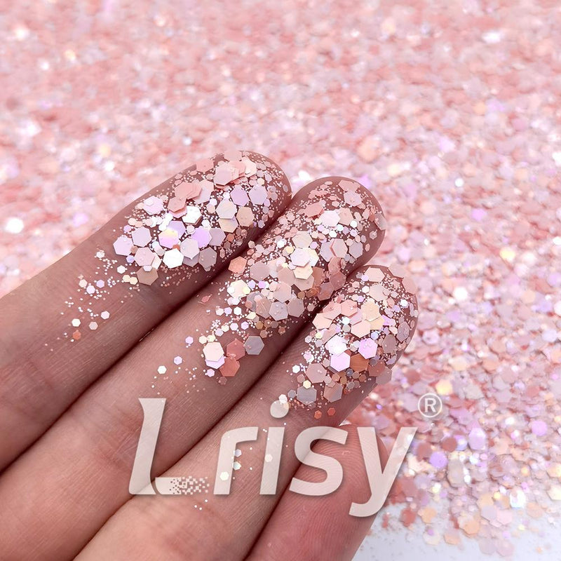 Macaron Color General Mixed Pearl Pink Glitter FC-E8046