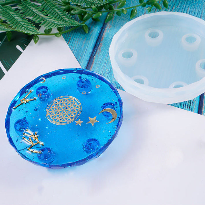 Sphere Side Section Table Silicone Resin Mold 100x100mm M-LYY-TB001
