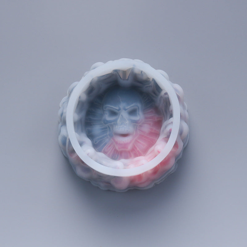 Halloween Skull Ashtray Storage Box Silicone Resin Mold