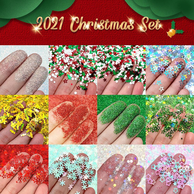 2021 Lrisy Christmas Glitter Set Total 120g