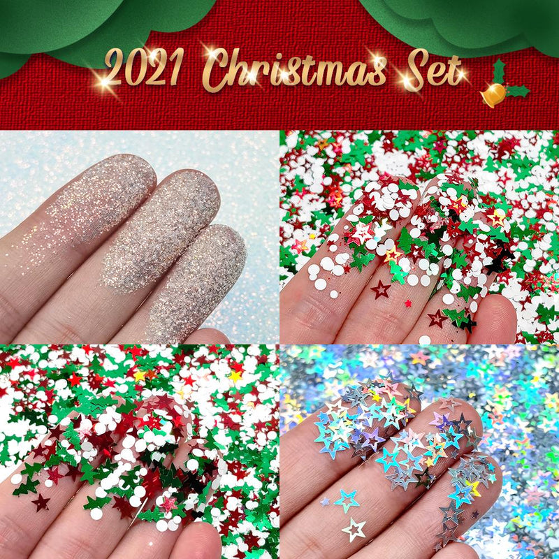 2021 Lrisy Christmas Glitter Set Total 120g