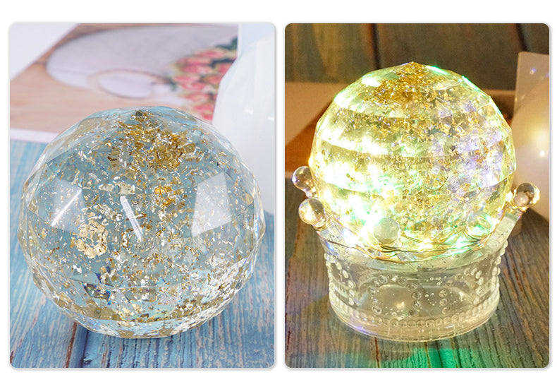 Multilateral Cut Surface Crystal Ball Decoration Silicone Mold For Epoxy Resin