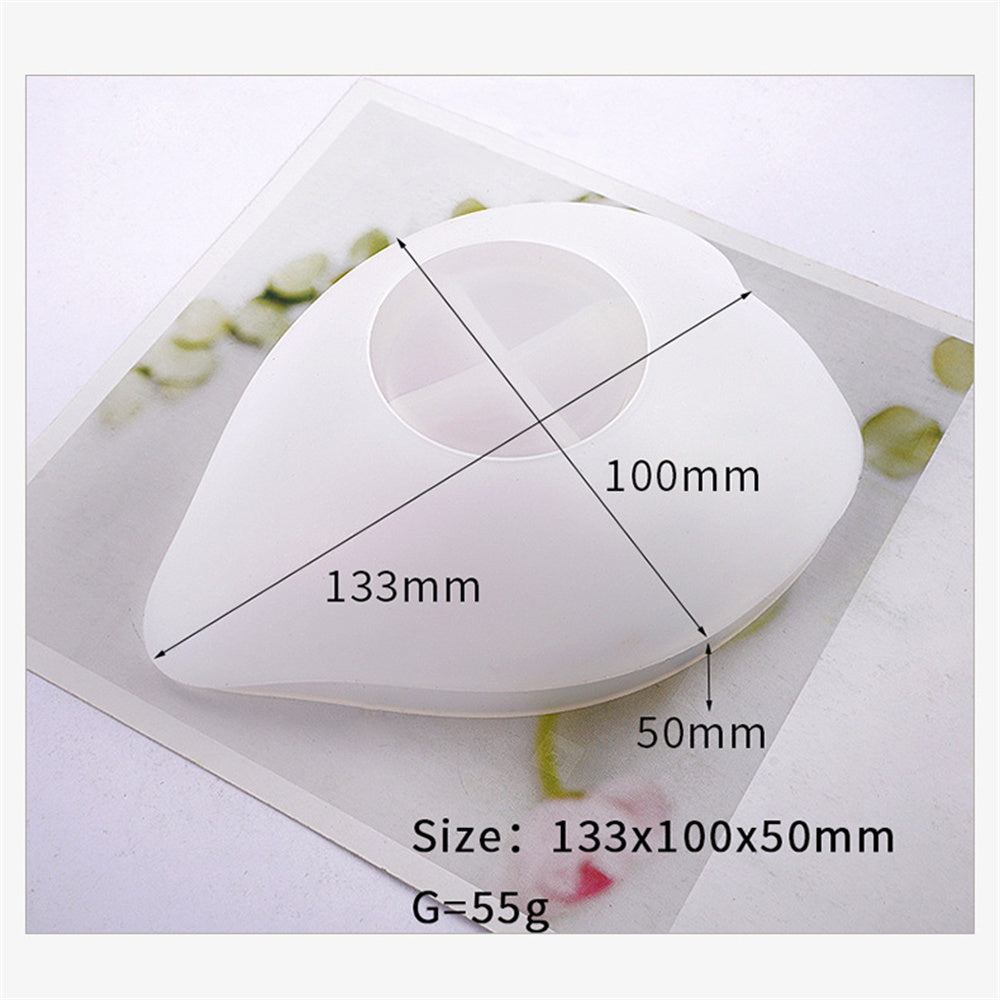 Oval leaf-shaped dish Silicone Resin Mold 133x100mm M-LYY-SYD001