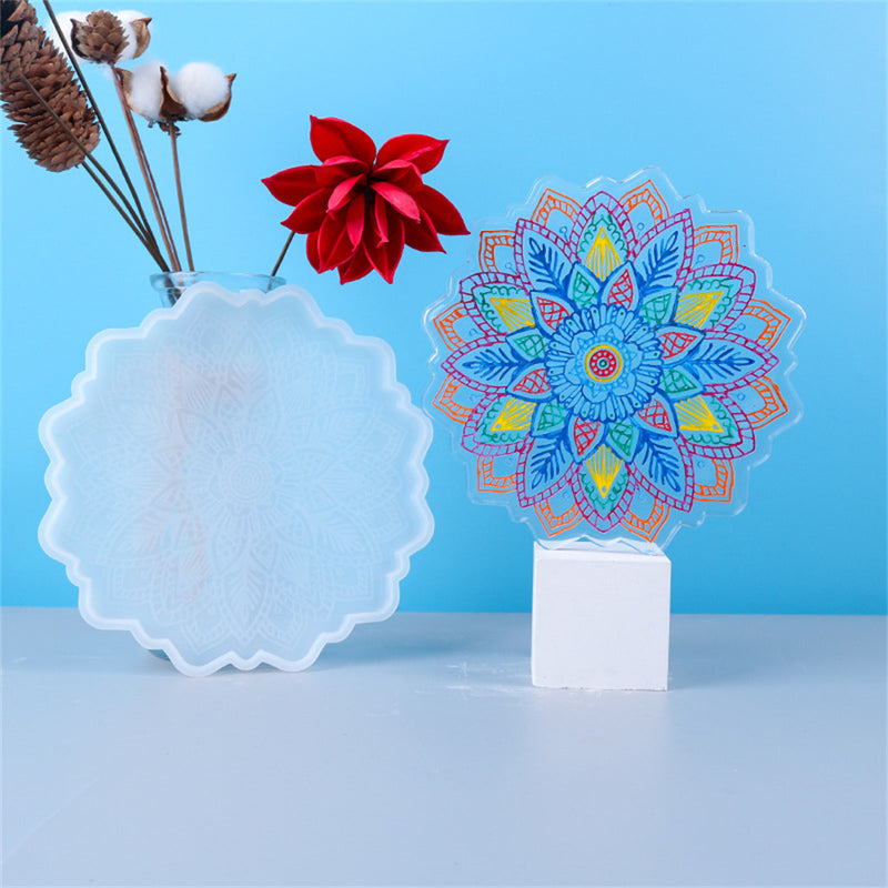 Sunflower Coaster Tray Resin Silicone Mold (Large) M-DYY-DTYH001