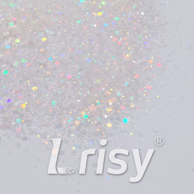 General Mixed Rainbow Translucent Holographic Glitter Hexagon Shaped LB01100