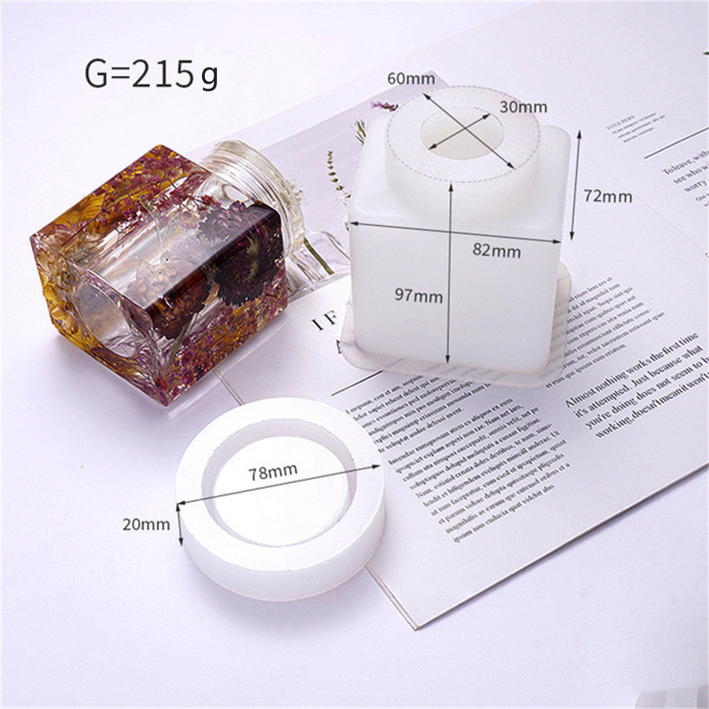 Cuboid Bottle Storage Box Resin Silicone Mold M-LYY-CFT001