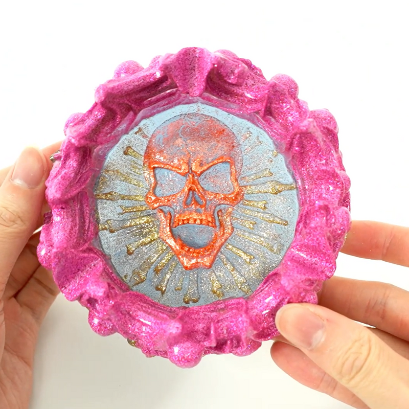 Halloween Skull Ashtray Storage Box Silicone Resin Mold