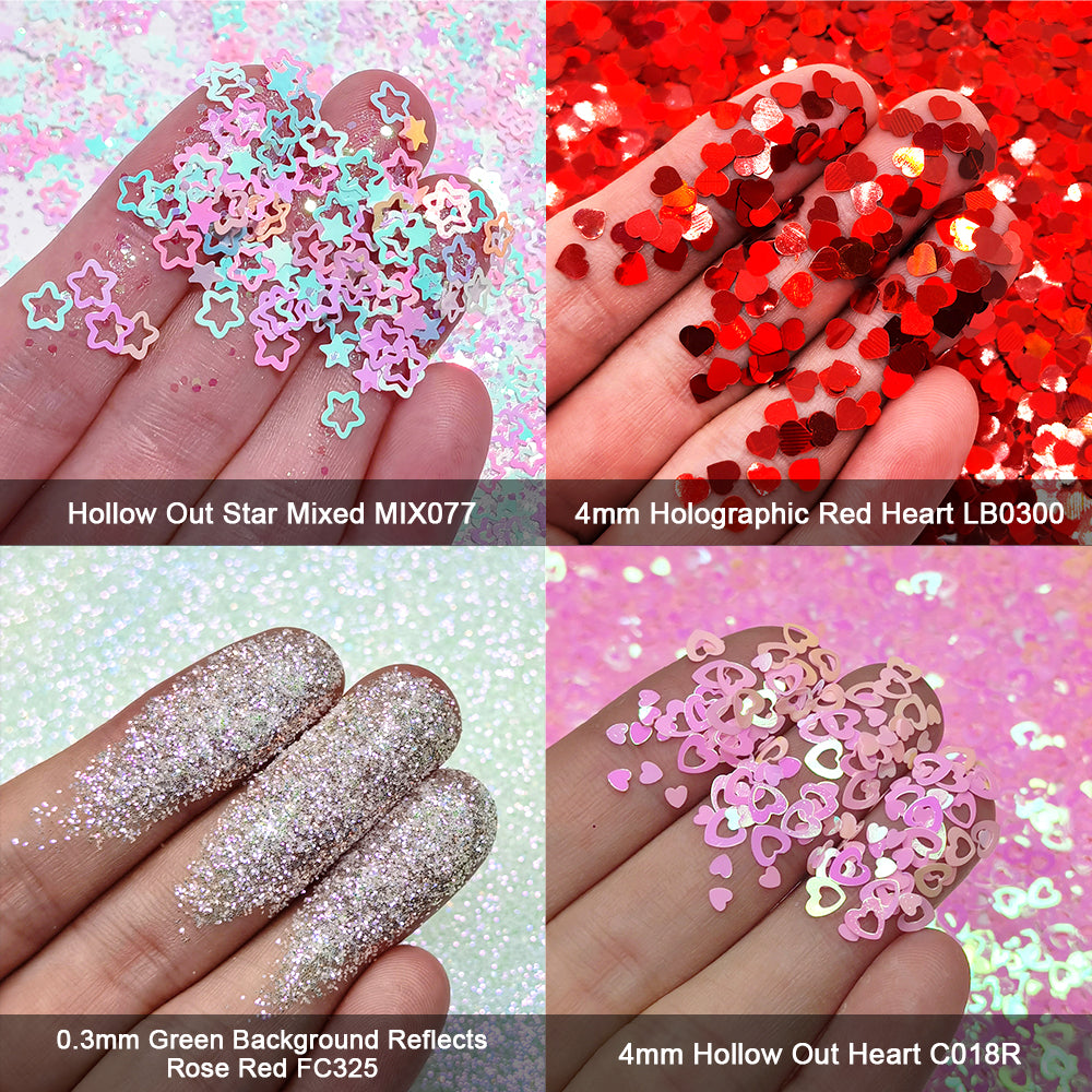 2022 Lrisy Valentine Glitter Special Set 12 Colors (Total 120g)