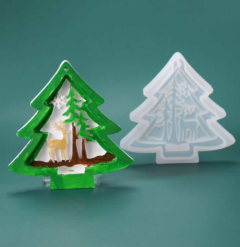 Christmas Series Decoration Pendant Silicone Resin Mold M-YMR-SDGP015