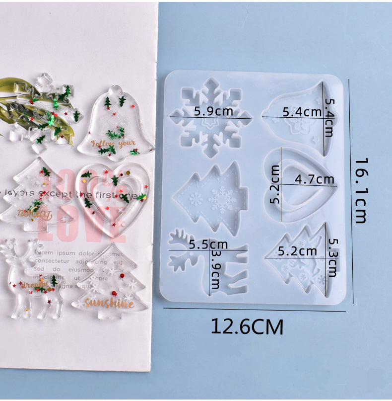 Christmas Series Decoration Pendant Silicone Resin Mold M-YMR-SDGP007