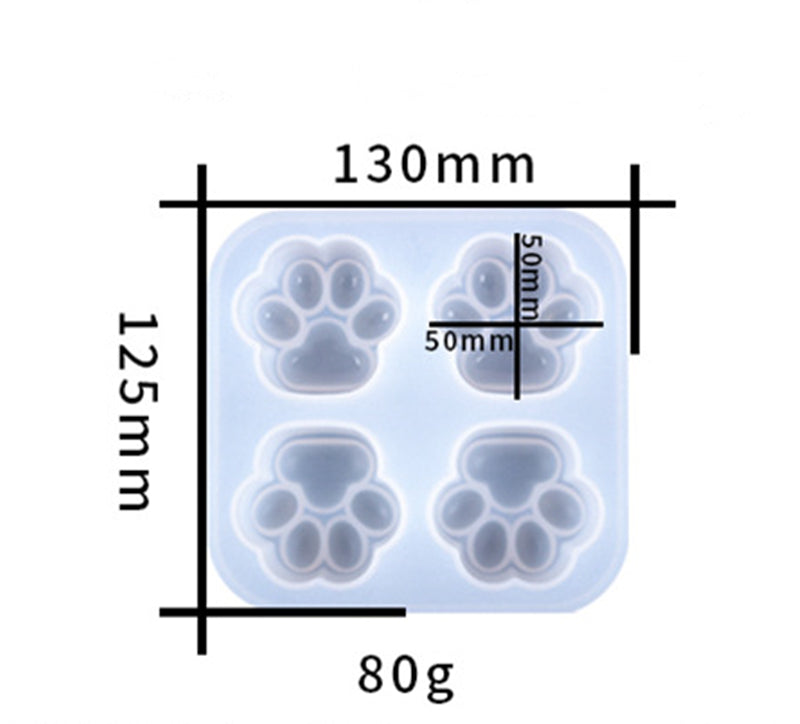 Cute Cat Paws Silicone Resin Mold 130x125mm M-DYY-CCP001