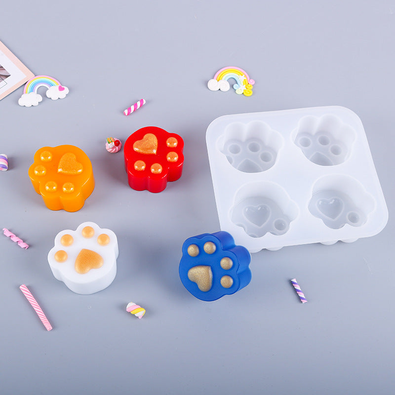Cute Cat Paws Silicone Resin Mold 160x145mm M-DYY-CCP003