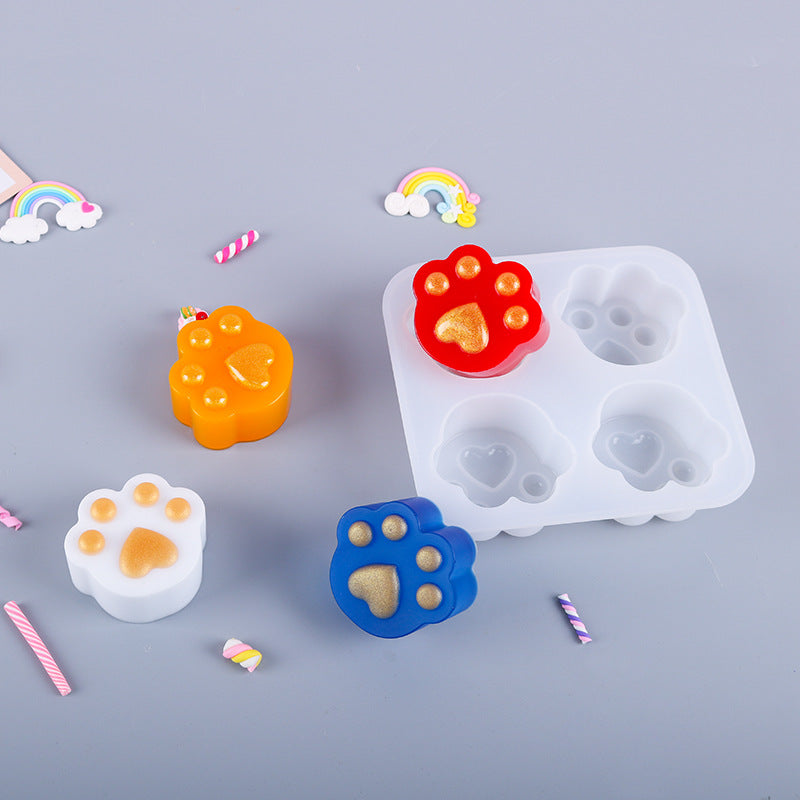 Cute Cat Paws Silicone Resin Mold 160x145mm M-DYY-CCP003