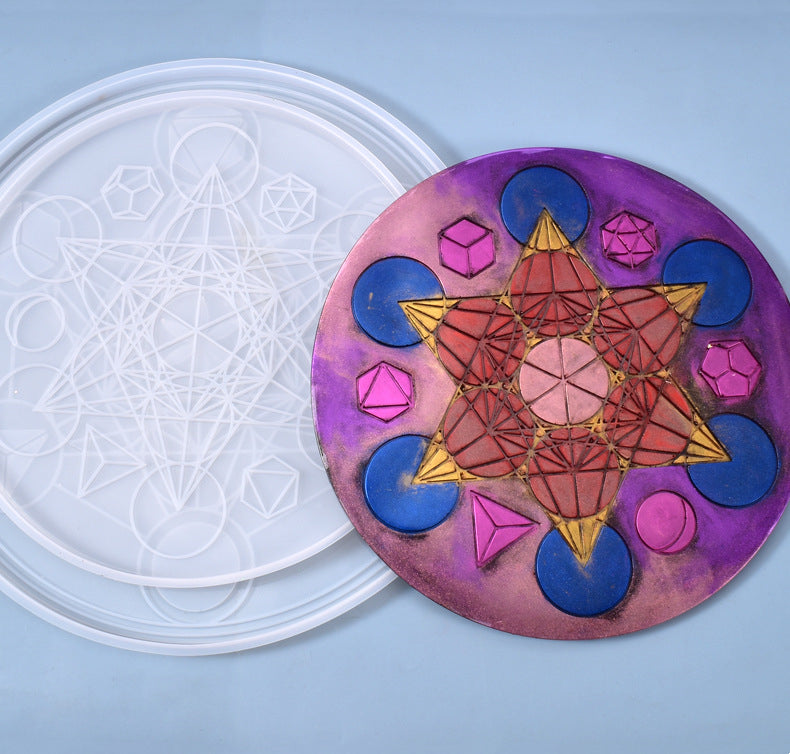 Tarot Cards Coaster Serving Tray Silicone Resin Mold M-YMR-TLD001