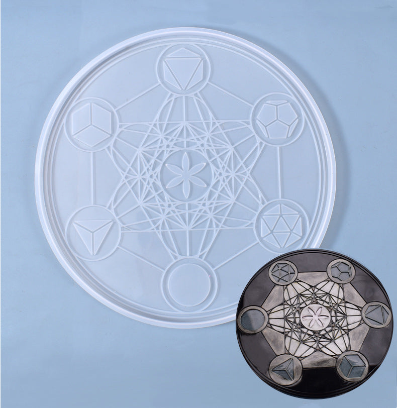 Tarot Cards Coaster Serving Tray Silicone Resin Mold M-YMR-TLD002