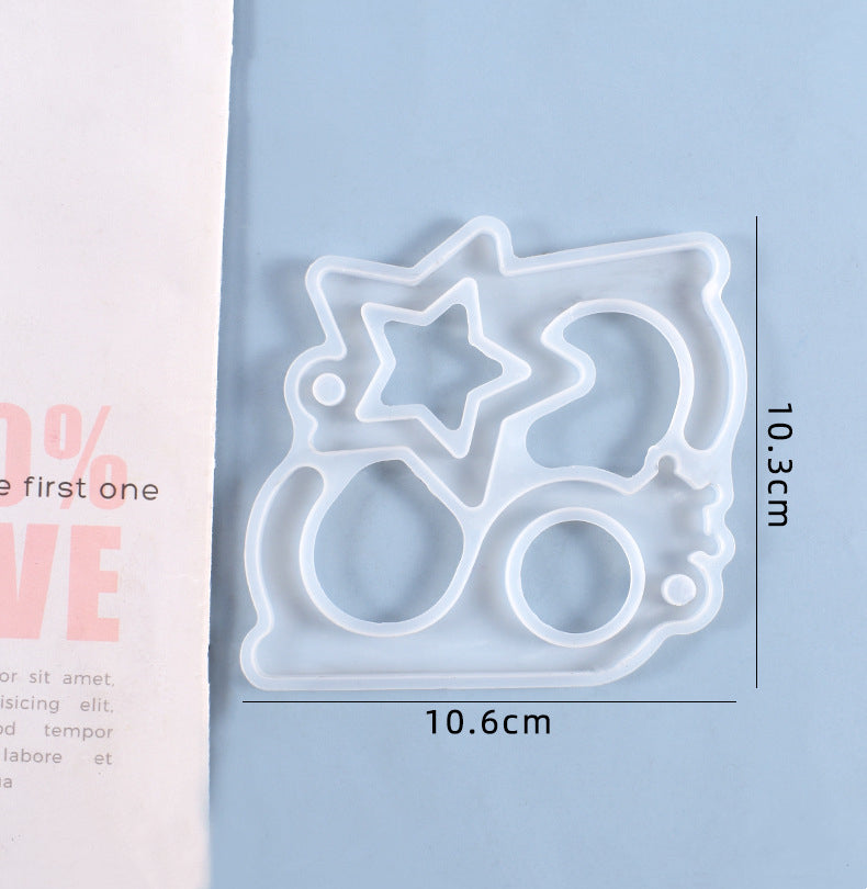 Star And Crown Silicone Chain Pendant Resin Mold M-YMR-YSK001