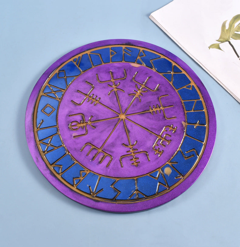 Tarot Cards Coaster Serving Tray Silicone Resin Mold M-YMR-TLD004