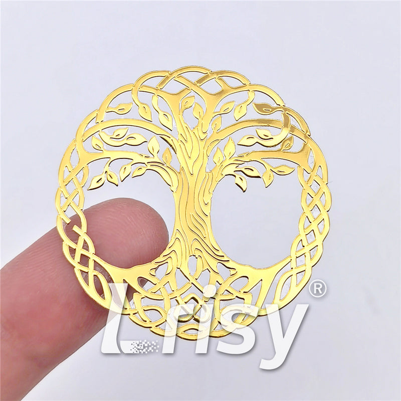 5 Size In 1 Set Tree of Life Coppering Metal Sticker Golden Stuffers ZJ302