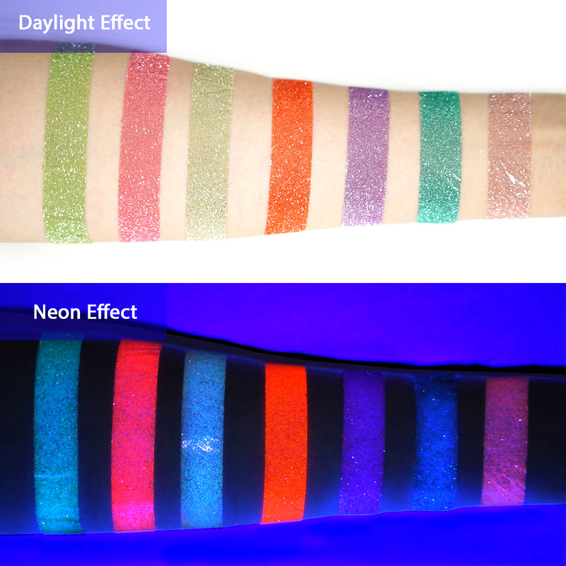 Lrisy 0.2mm Extra Fine Neon Light Punk Metallic Glitter Powder Silver LR-1604